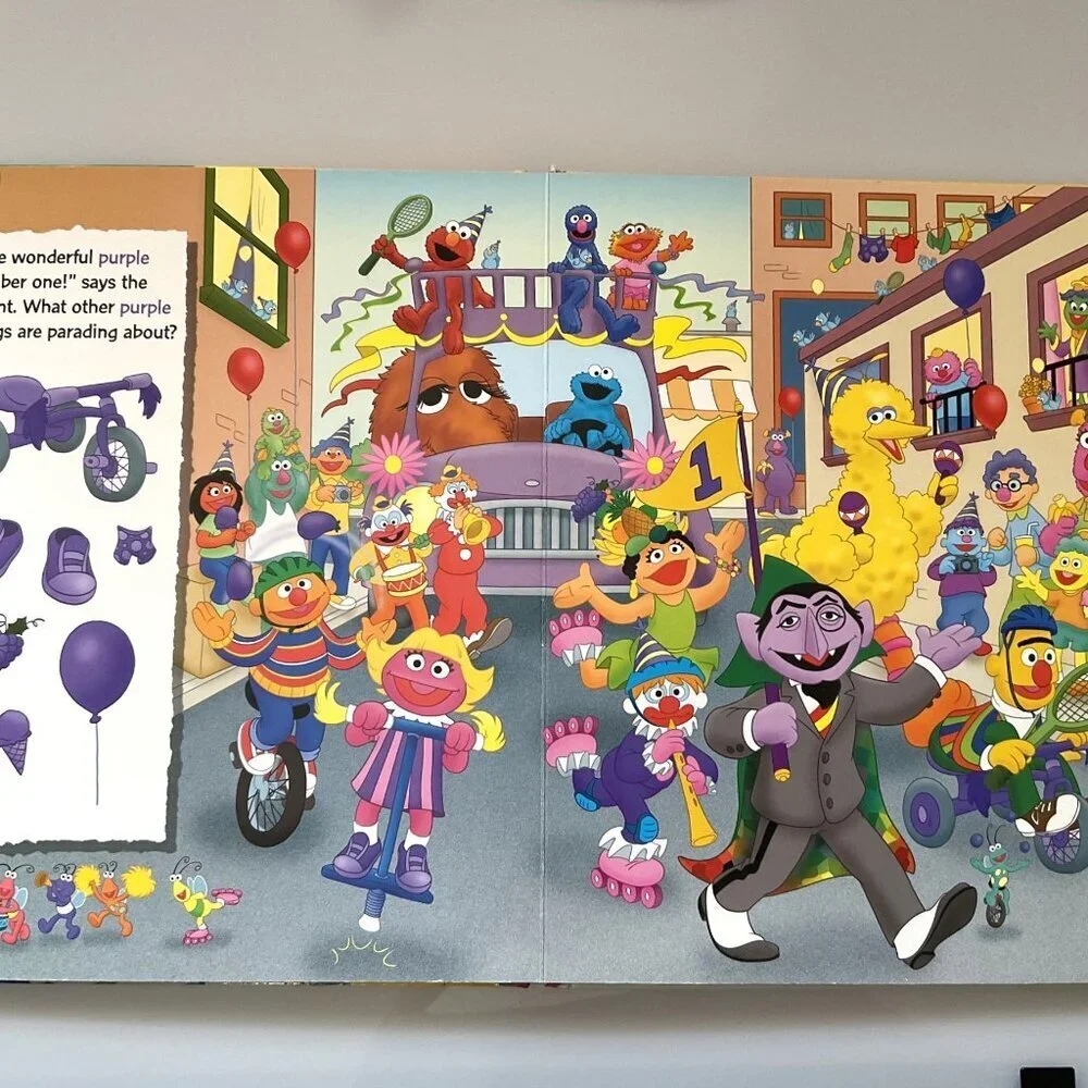 VINTAGE SESAME STREET ELMO & FRIENDS LOOK AND FIND BIG BOOK